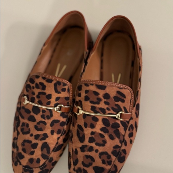 Leopard Print Women's Loafers with Gold Accent - Picture 3 of 6